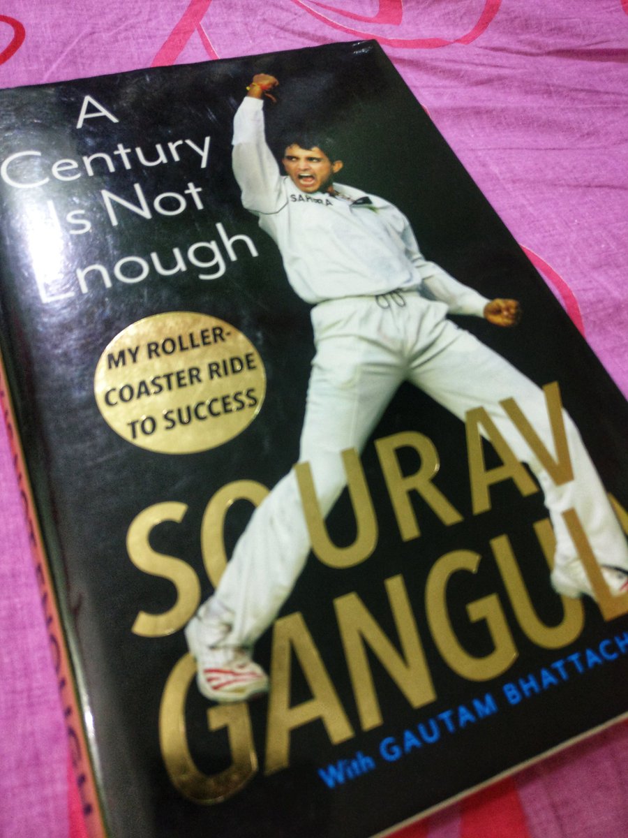 itsmesabita's tweet photo. Finally got my hands on "A Century Is Not Enough" where @SGanguly99 has bared it all. Inspiring stuff by Dada. #FavCricketer
#nowreading #ACenturyIsNotEnough https://t.co/rVZDfz2uUv