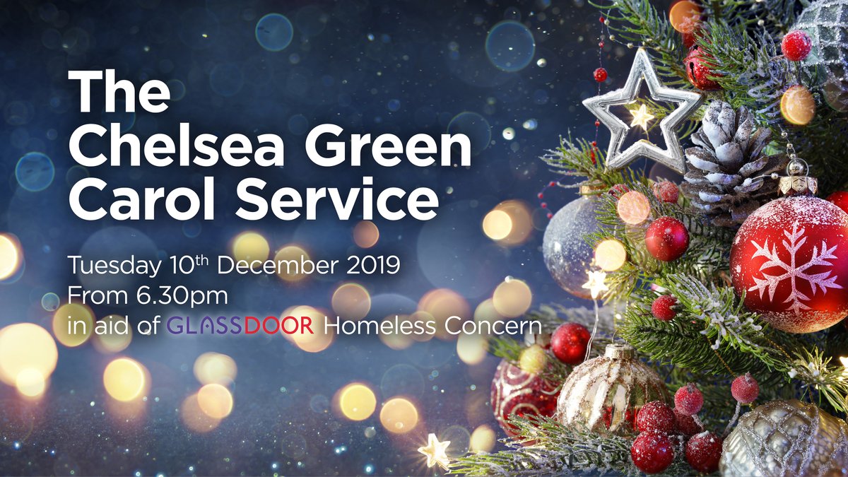 A date for your diary! #ChelseaGreenCarolService 10th December 6:30pm #ChelseaGreen #jdwchelsea <a href="/GlassDoorLondon/">Glass Door Homeless Charity</a>