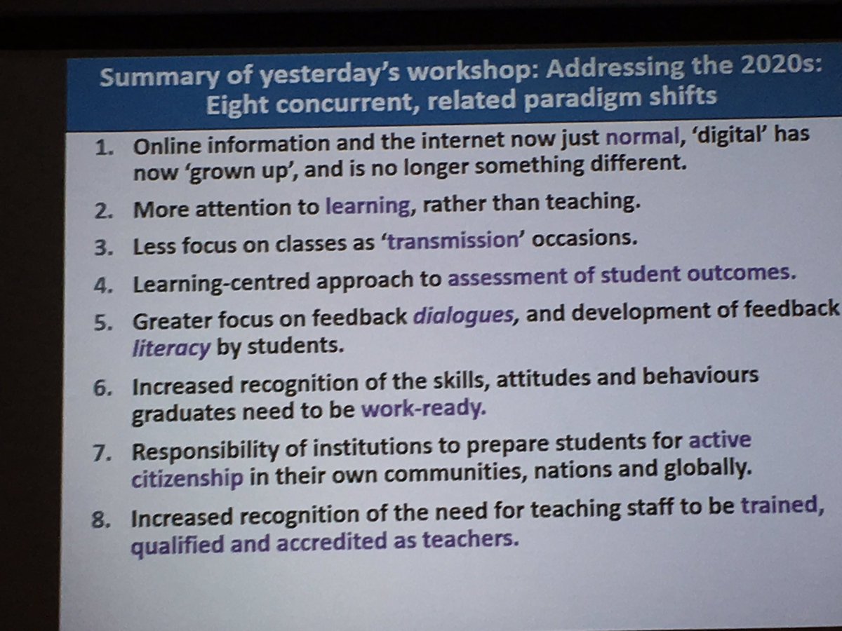 Phil Race’s list of paradigm shifts - these things make me happy #sedaconf