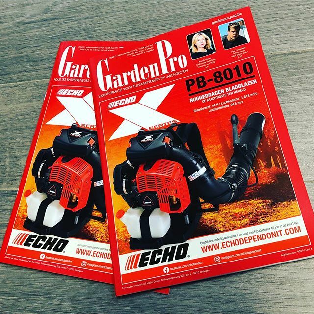 echodependonit's tweet photo. Next months, our PB-8010 will shine on the cover of the Belgian GardenPro magazine! 💪🏻😎👍🏻 #echotools #echodependonit #pb8010 #dobbit https://t.co/G3iLBj0Zyn https://t.co/mNdjjy0Fzt