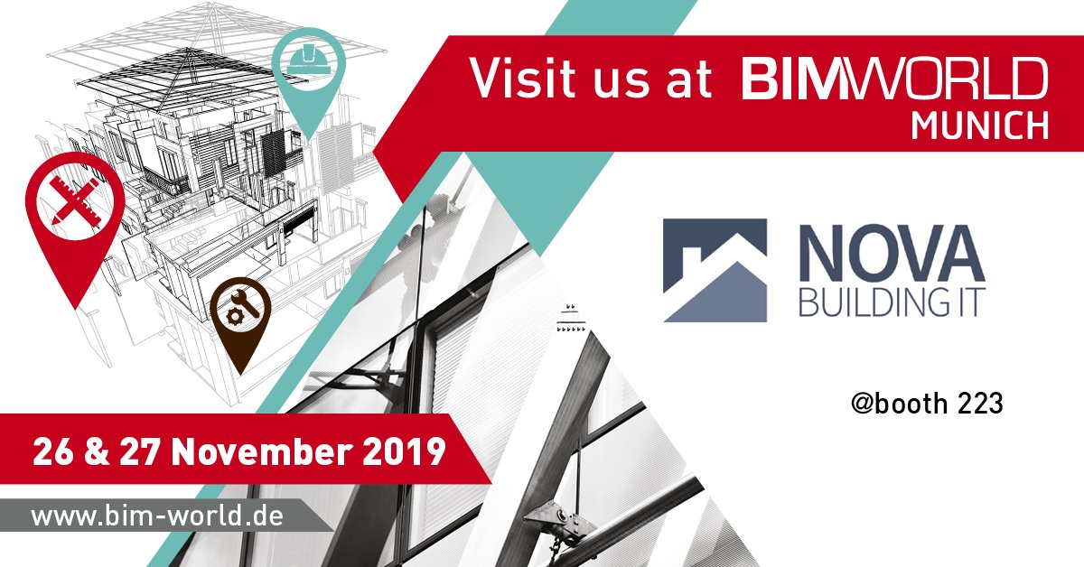 avanova_de's tweet image. Nicht verpassen: &quot;BIM World MUNICH 2019&quot; #BIMuc.
Wir freuen uns auf Euren Besuch an unserem Stand 223 Foyer OG im ICM International Congress Center Munich.  Euer Ticket erhaltet Ihr unter bim-world.de/de/registrieru…. #NOVAAVA #OpenBIM #BIM5D