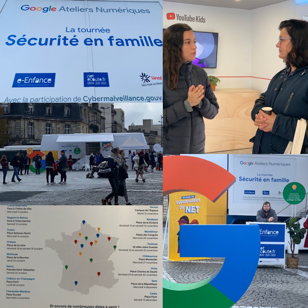 SebGarnault's tweet photo. Apres 11 villes moyennes visitées telles que @OrleansMetropol, @mulhouse ou encore @VilledeCMz, le #safetytour de @cybervictimes, @eenfance, @unaf_fr et @GoogleEnFrance était à #Bordeaux (@BxMetro).
➕7 000 personnes accueillies depuis le lancement par le Ministre @AdrienTaquet https://t.co/Icd4eX2vr5
