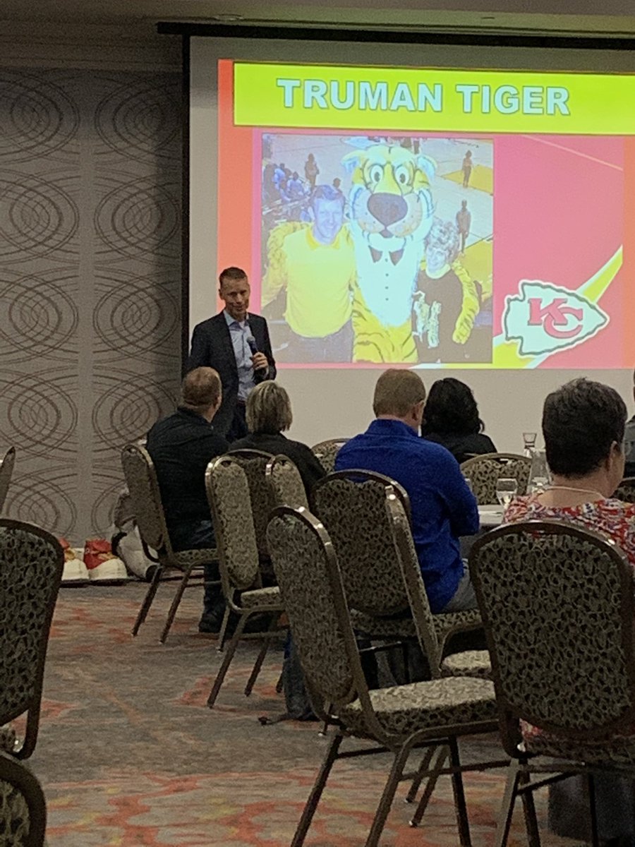 DrBrittonHart's tweet photo. Super pumped to have @kcwolf at the @KSPrincipals conference! Going to be a great morning! #KSLeaders #KPC19 https://t.co/uub24fOHwL