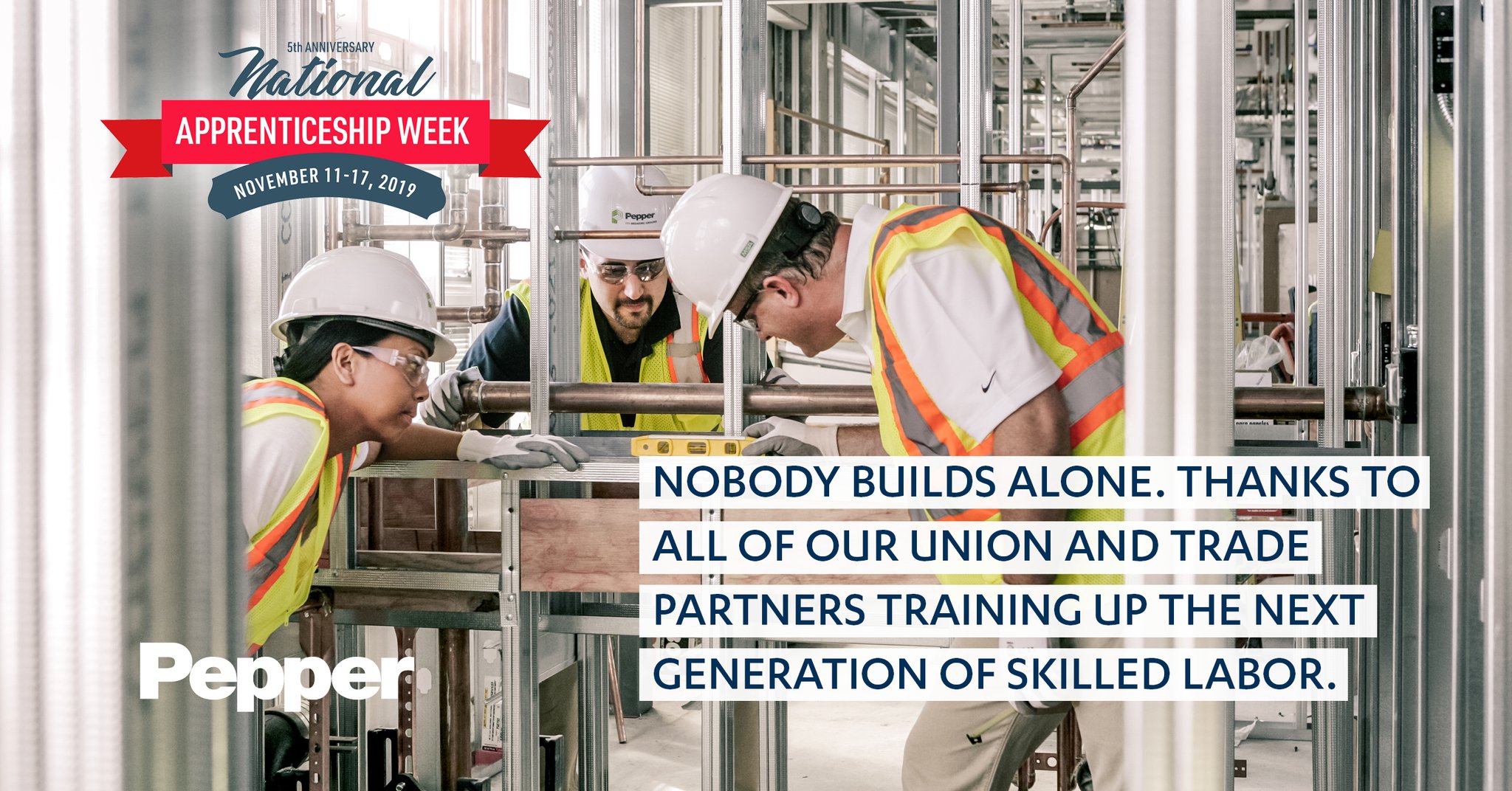 Pepper Construction on Twitter "Thank you to all of our union and trade partners for training