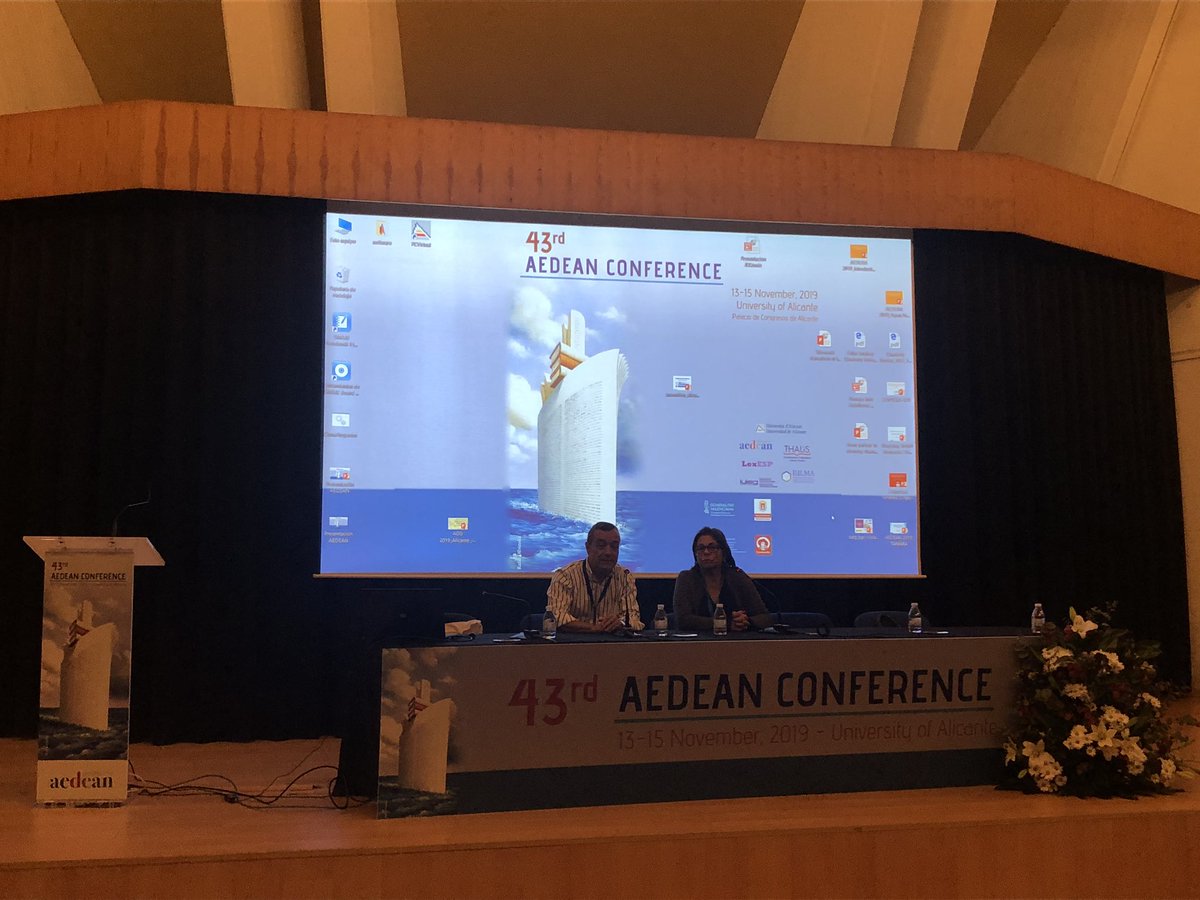 aedean2019's tweet photo. It’s time to wrap up! Alberto Lázaro and Silvia Caporale close the 43rd AEDEAN Conference. Thank you everyone!!! It’s been awesome! https://t.co/gPyi57Yu0I