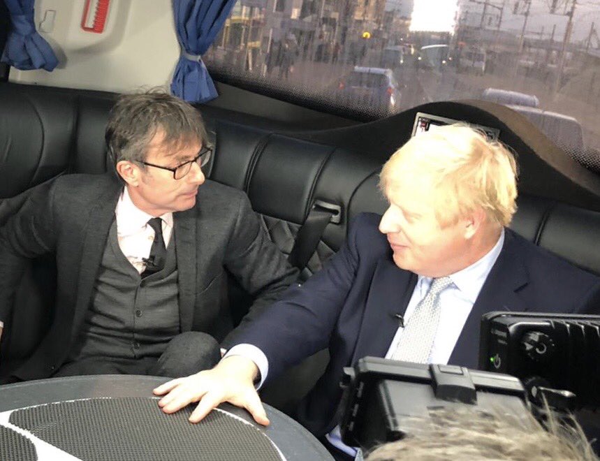 Robert Peston On Twitter Back Of The Bus With Borisjohnson Interview To Follow Shortly