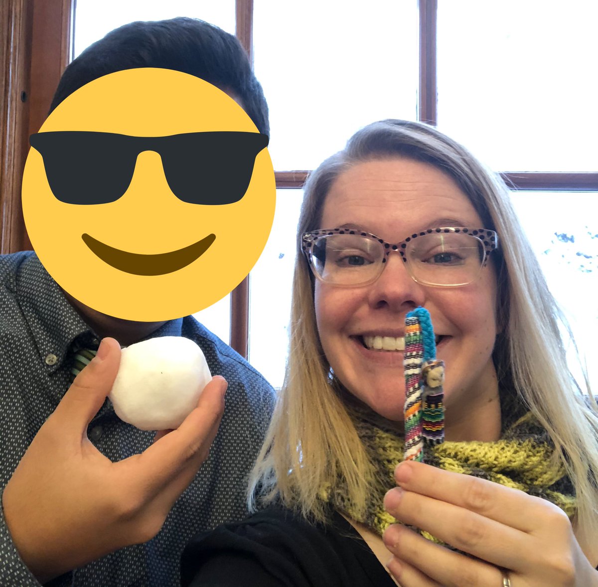 Tiffany Ott (@techieteachott) on Twitter photo One of my Ss this year is from Guatemala. This week was the first time in his life he saw snow, so I let him run outside during class to make his first ever snowball. 
He also gave me a pretty awesome pen from home.
How do you help your kids find JOY?
#teachbetterch One of my Ss this year is from Guatemala. This week was the first time in his life he saw snow, so I let him run outside during class to make his first ever snowball. 
He also gave me a pretty awesome pen from home.
How do you help your kids find JOY?
#teachbetterch