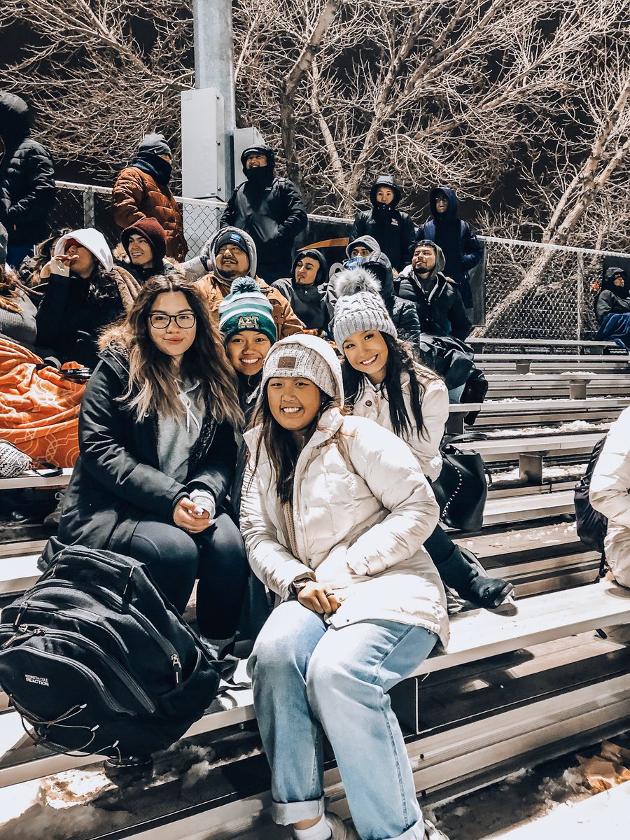 UICAlphaTau's tweet photo. Braving the cold for a little flames soccer!!🔥⚽️ https://t.co/Z8FabSbEDd