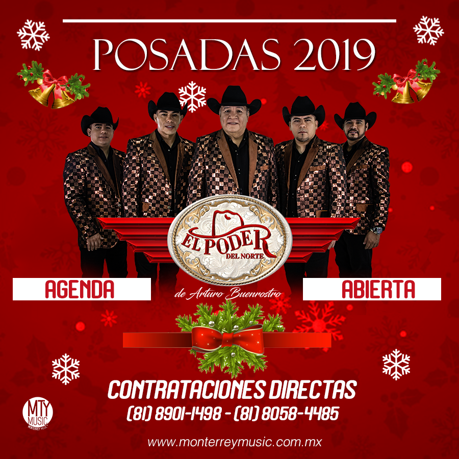 MonterreyMusic's tweet photo. 📅 | Haz que tu posada sea diferente con la música norteña del @ElPoderDelNort1 #AgendaLibre próximo mes de diciembre @MtyMusicVentas ☎️

☎️ | #ContratacionesDirectas (81) 8901-1498 - (81) 8058-4485 https://t.co/L8zMyYKHQu