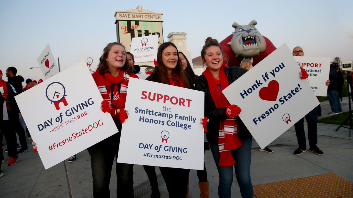ICYMI: The third annual #FresnoStateDOG brought in a record 2,161 individual donors!See how the community came together to support student success at Fresno State. Read more: https://bit.ly/2NXtaPv