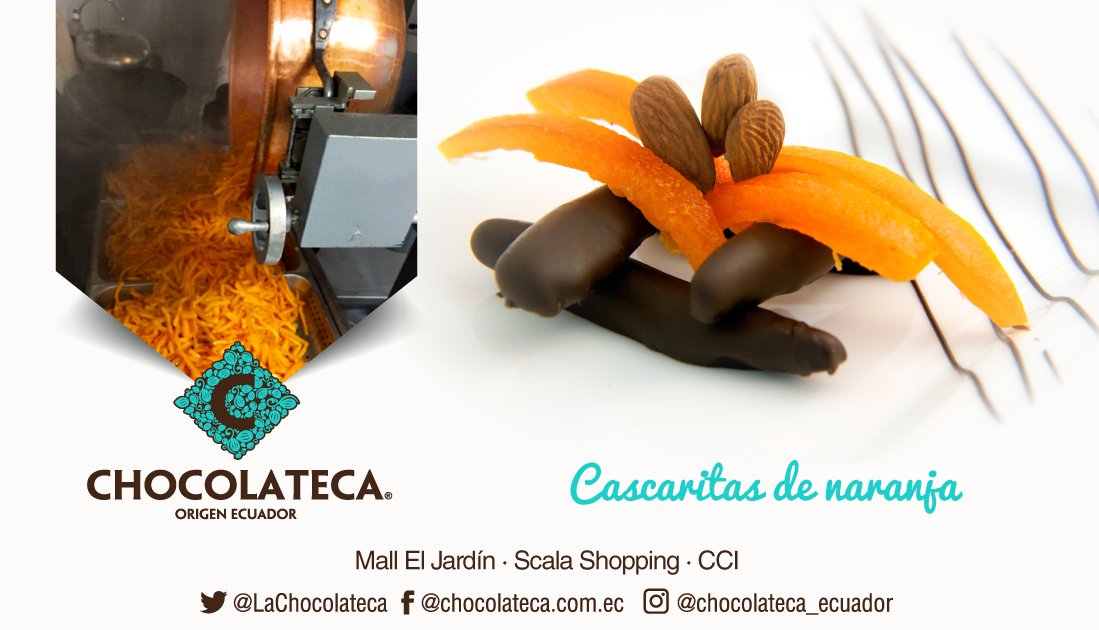 ChocolatecaEc's tweet photo. ¡Así se hacen las famosas Cascaritas de Naranja de la CHOCOLATECA! 🍫
@ScalaShopping #MallElJardin @CCIQuito #CHOCOLATECA #Ecuador #Chocolate #Bombón #Mmmmm #naranja #cascaradenaranja #ScalaShopping #CCI https://t.co/r2wX6LB0e2