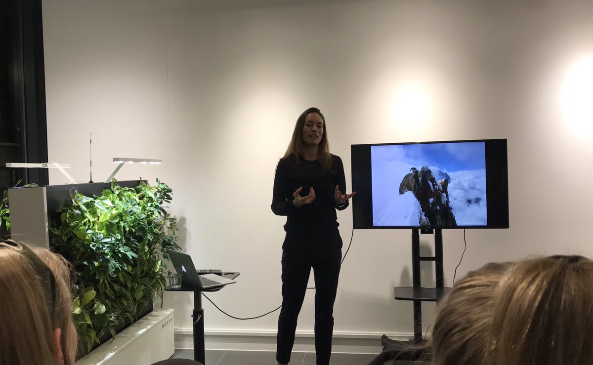 demagazine's tweet photo. Enjoyed and inspired by the youngest person to reach #everest #summit @bonitanorris #inspirational talk last night at @officeblueprint #newproduct #goSleep launch  

#Wellbeing #health #nature #climbing #Mountain https://t.co/EubcdyUDQm