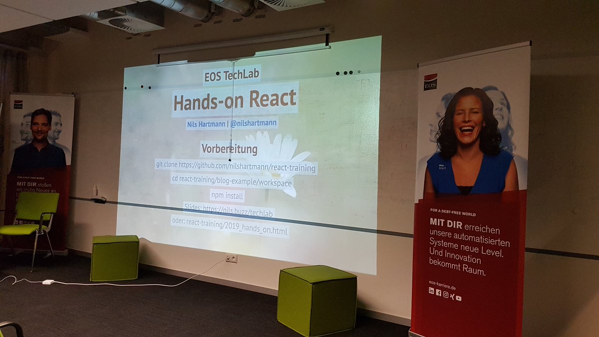 hcbartelt's tweet photo. EOS TechLab: Hands-on #React mit @nilshartmann 🙂 https://t.co/liHIoXvxL1