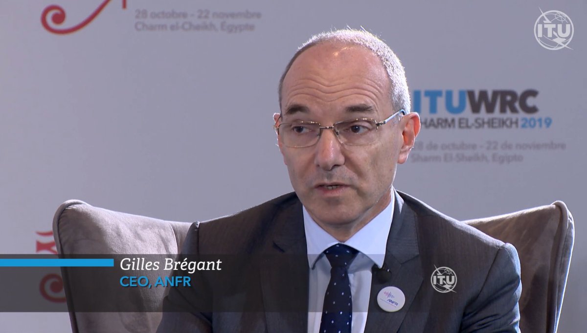 ITU's tweet photo. "We need a coherent solution for space because now we have the new space issues… we need to find firm + stable solutions because space has a very long time constraint so you need to have solutions for years and #ITUWRC is here for that" ~@GillesBregant  https://t.co/FVISxOqcE3 https://t.co/5VUMjii3yY