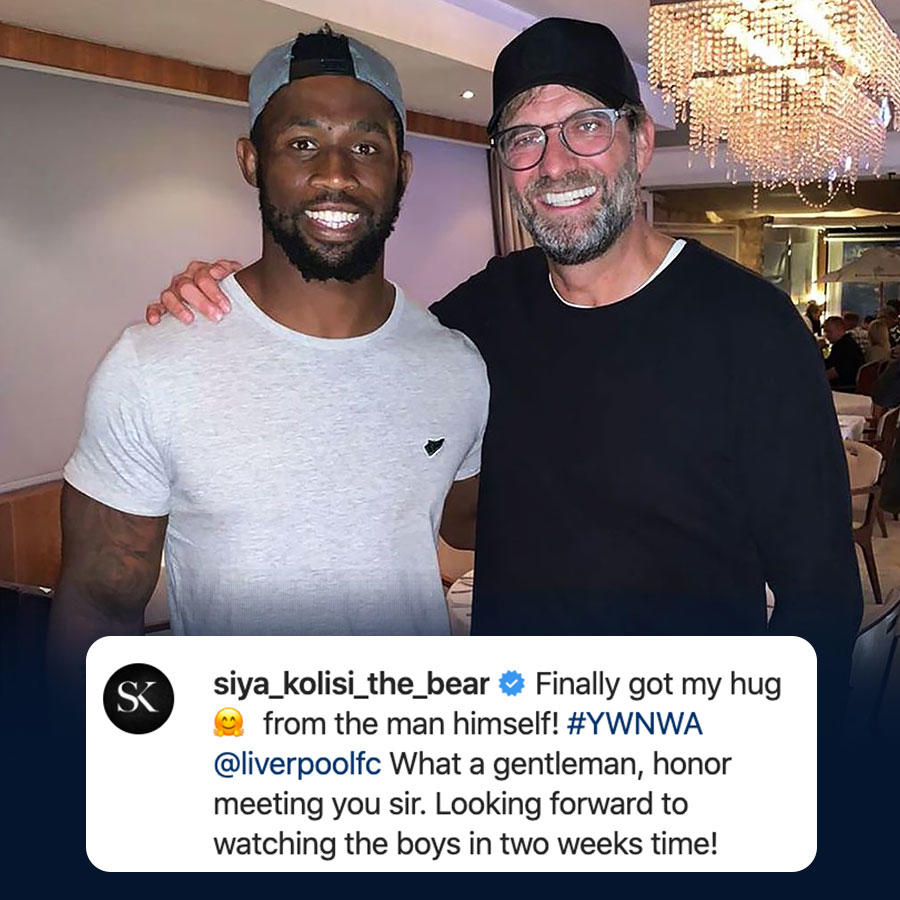 Siya Kolisi and a fan #SportUnitesUs #FeelGoodFriday ...