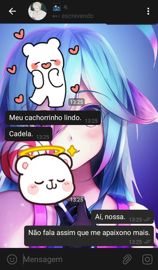 Eu amo o nosso amor.