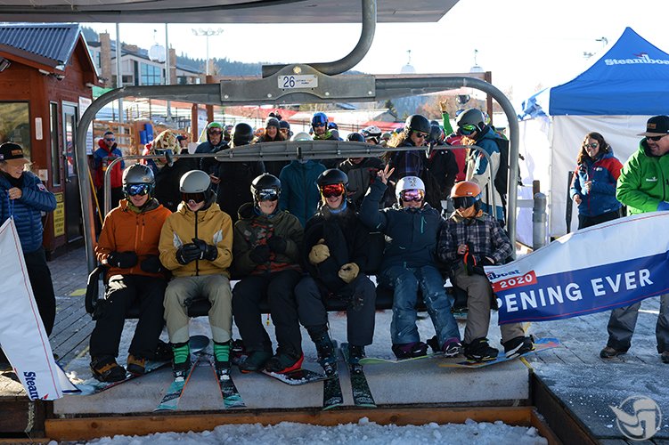 Colorado's tweet image. Earliest opening ever! "@skisteamboat: Hooray! @skisteamboat is open for the winter season."