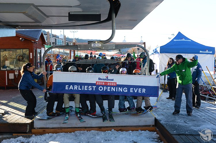Colorado's tweet image. Earliest opening ever! "@skisteamboat: Hooray! @skisteamboat is open for the winter season."
