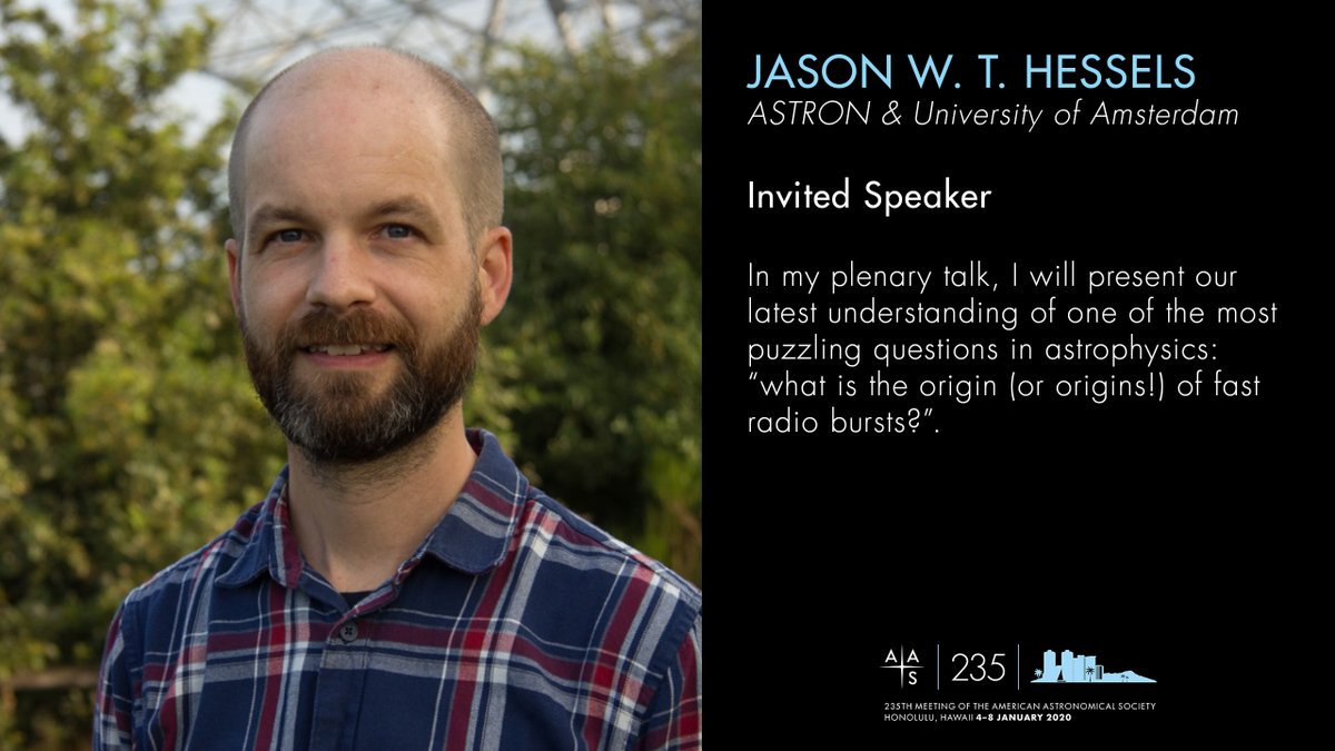 AAS235 Hawai'i meeting features a rich assortment of  #distinguishedastronomers including Jason Hessels (@ASTRON_NL \u0026 Univ of  Amsterdam) who will give \, image size:1200x675
