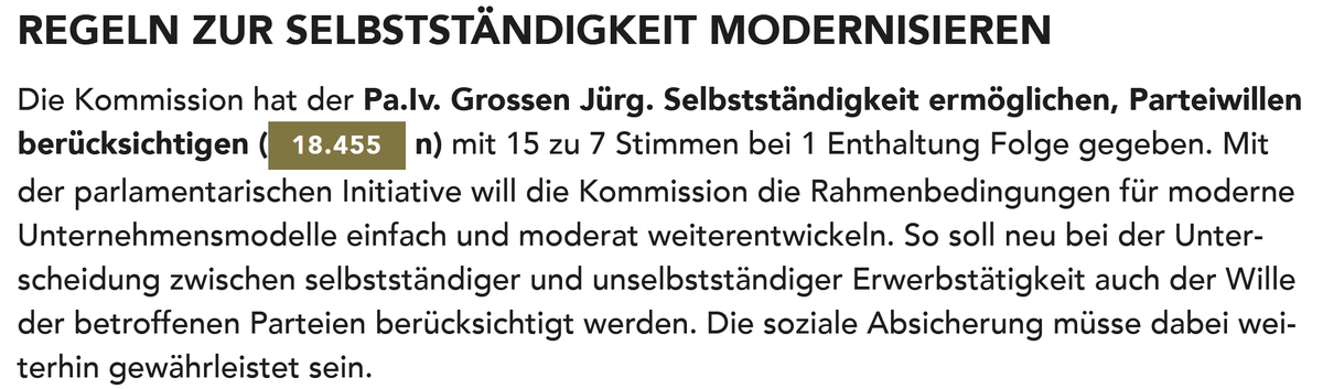 Juerg_Grossen's tweet photo. Goodnews für #Flexworker und #Plattformarbeitende, welche selbständig sein wollen. Der Weg zu neuen, flexibleren Arbeitsmodellen und einem modernen Sozialversicherungsrecht ebnet sich. Die SGK-NR hat meine parl. Initiative klar gutgeheissen. Vielen Dank! https://t.co/uoVENH7LWz https://t.co/TIBkiy1vaq