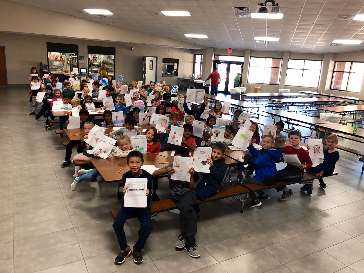 mrsbuschow's tweet photo. how to authors✔️ We have worked so hard on writing how to books and celebrated today with our firsties! @TCRWP @CISDLiteracy @MKBMavs #mavsinaction https://t.co/Vc2uLzoYH5