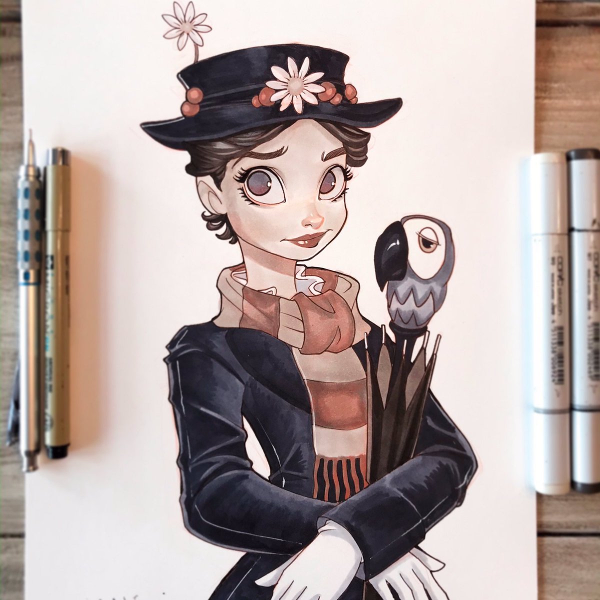 Mary Poppins Sketch Poster for Sale by APParky  Redbubble