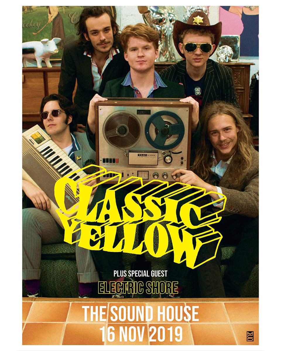 ⌁ 𝗦𝗣𝗘𝗖𝗜𝗔𝗟 𝗚𝗨𝗘𝗦𝗧𝗦 ⌁ <a href="/Electric_Shore/">Electric Shore</a> have just been confirmed to open for <a href="/ClassicYellow_/">Classic Yellow</a> this Saturday night in @TheSoundHouse_ 🔥

➤ Last tickets: bit.ly/ClassicYellow-…