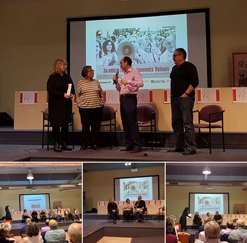 Vam tindre l'honor de compartir amb:
Vocalia de la Dóna de la A. Veïnal de Rocafonda, l'Esperança, Ciutat Jardí i Valldeix, de Mataró. I per la recuperació de la Casa de la Premsa a Barcelona i Poble Sec. I el mapa de l'amiant fet per l'A.Vv. de Ciutat Badia.