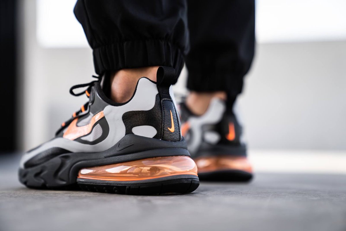 nike air max 270 react winter wolf grey total orange