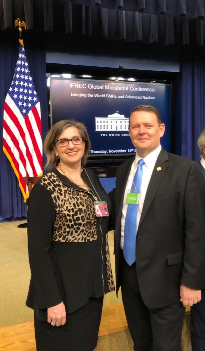 coreykmcdaniel's tweet photo. Thank you Suzanne Jaworowski and @US_NIC for including @CNL_LNC as a participant at #IFNEC and congrats Suzie on become the new Steering Group Chair! Great to hear @DCameronNRCan and others today at the #whitehouse - and cannot wait for CNL's 7th SMR Vendor roundtable @ANS_org https://t.co/eOQcbZuzeW