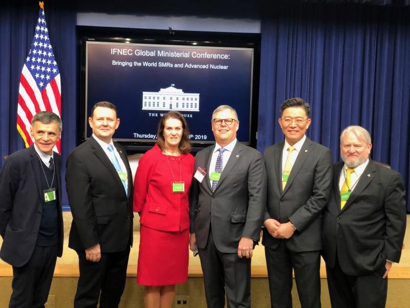 coreykmcdaniel's tweet photo. Thank you Suzanne Jaworowski and @US_NIC for including @CNL_LNC as a participant at #IFNEC and congrats Suzie on become the new Steering Group Chair! Great to hear @DCameronNRCan and others today at the #whitehouse - and cannot wait for CNL's 7th SMR Vendor roundtable @ANS_org https://t.co/eOQcbZuzeW