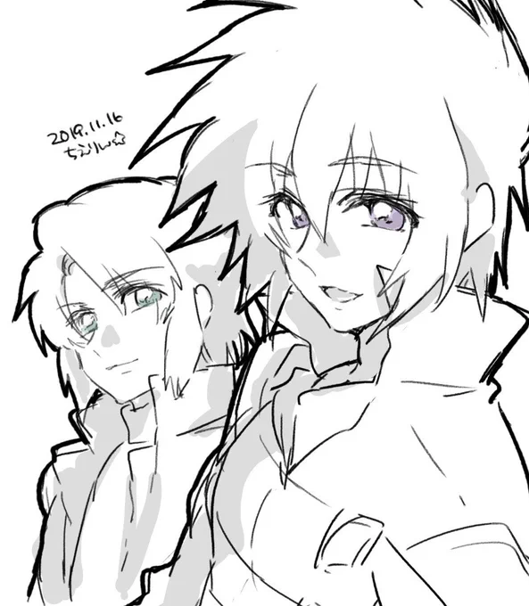 #リプきたキャラの顔だけ描くちえりんさん
初描き『機動戦士ガンダムSEED DESTINY』キラ・ヤマト 