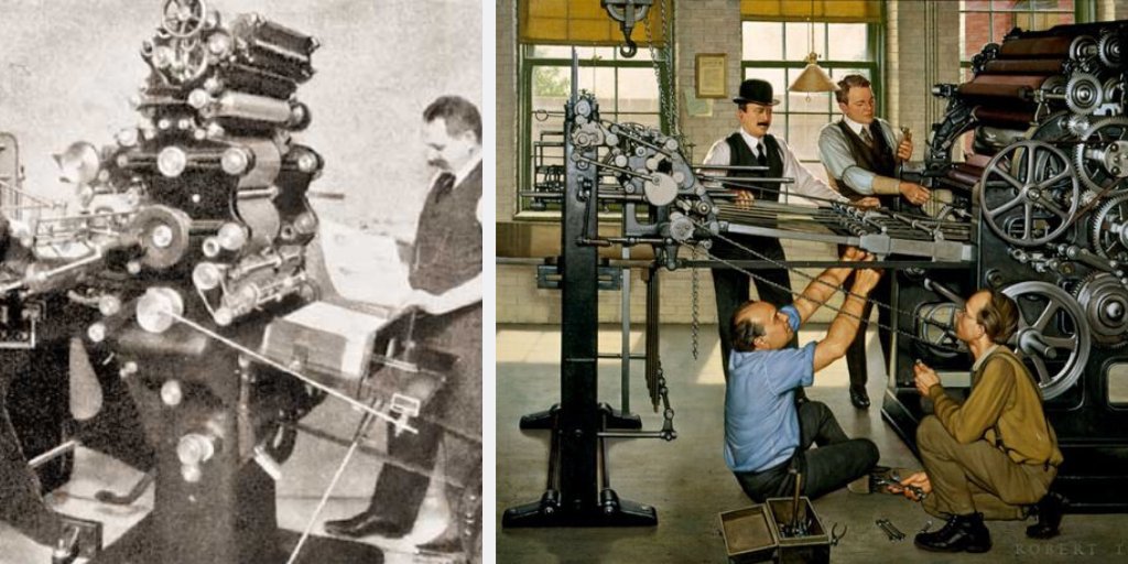 Bradford_BigInc's tweet photo. #DidYouKnow? Paper manufacturer Ira Rubel inadvertently developed the offset press after failing to insert paper into his lithographic press. #PrintFactFriday https://t.co/Nw5LTkd8hE