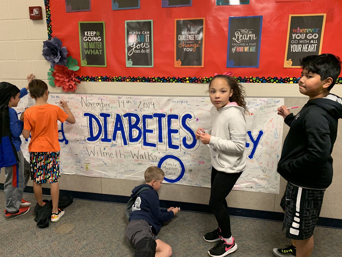 PEWilmeth's tweet photo. Spent National Diabetes Day walking to find a cure! #WilmethPE #MISDPE #Wilmeth #LonghornNation #NationalDiabetesDay https://t.co/TJQvkRyn70