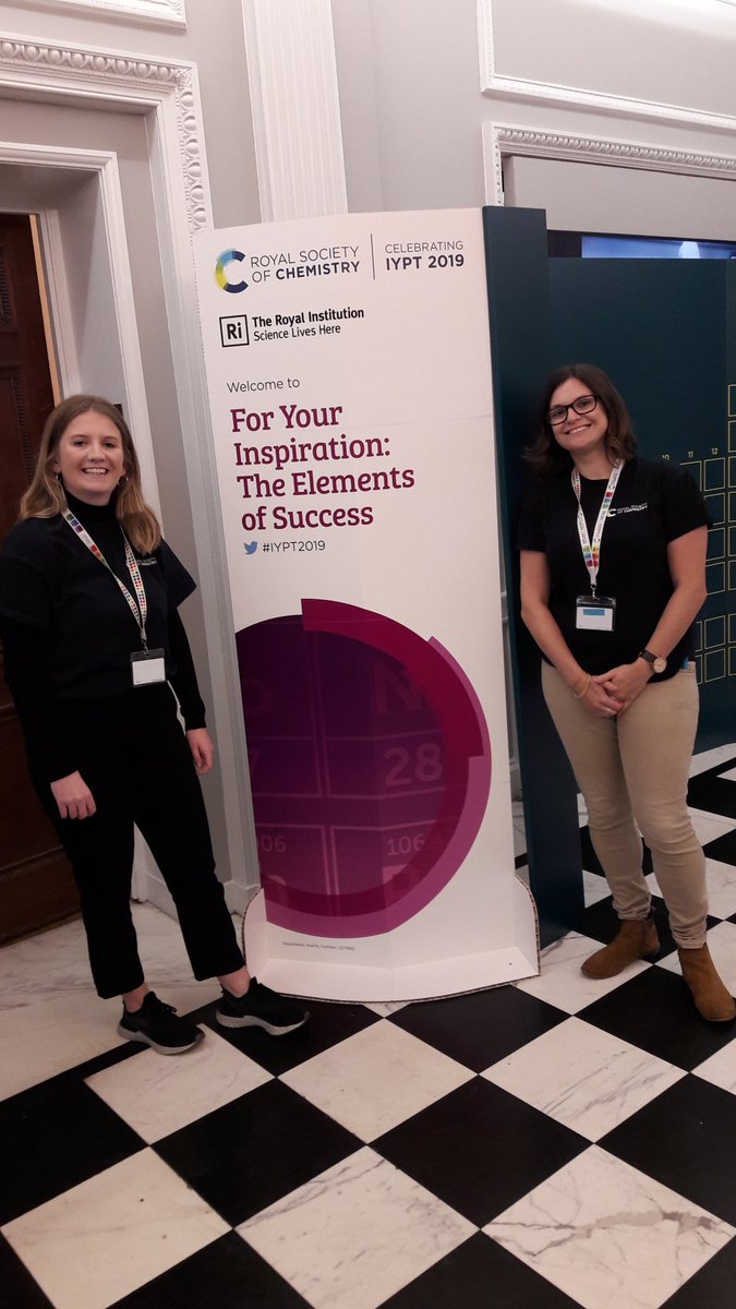 RoySocChem's tweet photo. We're getting ready for joint @Ri_Science careers event tonight... it's all for your inspiration and we've definitely got the #ElementsOfSuccess for #IYPT2019 and #ChemWeek2019 @MDLZ @thameswater @UniofNottingham https://t.co/YkWctsv1lJ