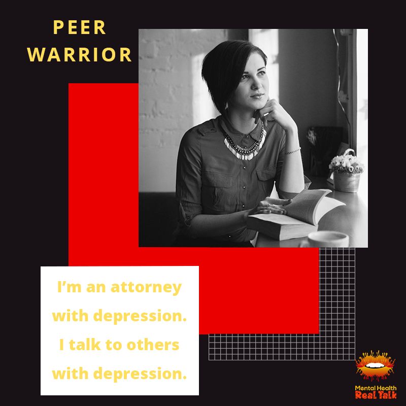 themhrt's tweet image. PEER WARRIOR:  Depression
I’m an attorney with depression.  I talk to others with depression.  End the silence.  Share your story to help others, go to mentalhealthrealtalk.com

#signsofdepression #depressionsupport #depressionhelp #mentalillnessadvocate #mentalillnessblogger