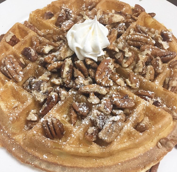cafesoule720's tweet photo. Nothing beats our Pecan Waffle! Jazz Brunch Sunday at 11, Jazz Weekends at 8 #followyournola #NOLA #food https://t.co/p9o93xhyL7