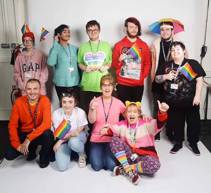 MarilynSwansea's tweet photo. A fabulous end to a very busy week. Llwyn y Bryn staff and students being thoughtful, inclusive, fun, inspiring, active, creative and definitely colourful! @GowerCollegeSwa #GCSRainbow #enfysgcs 🎨🌈❤🧡💛💚💙💜 https://t.co/GkTdkEy4sD https://t.co/2cgmwhqddb