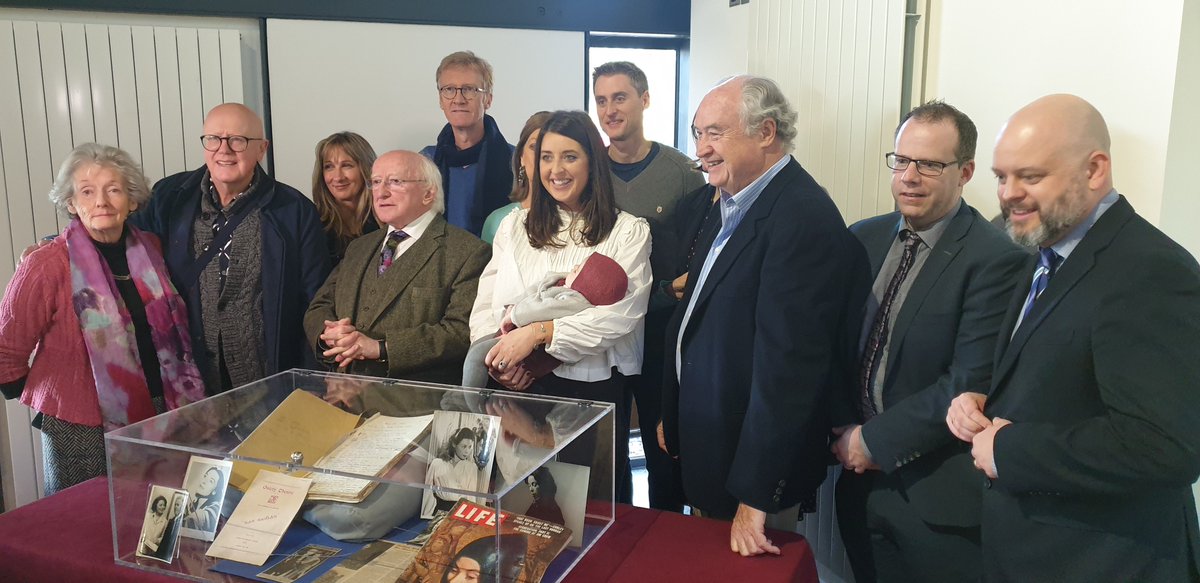 UniOfGalwayLib's tweet photo. Such an honour to welcome the President of Ireland, members of the Siobhán McKenna family and distinguished guests to NUI Galway today to mark the launch of the Siobhán McKenna archive. The archive will live on to inspire a whole new generation both in drama and beyond. https://t.co/JPU8tx9nu0