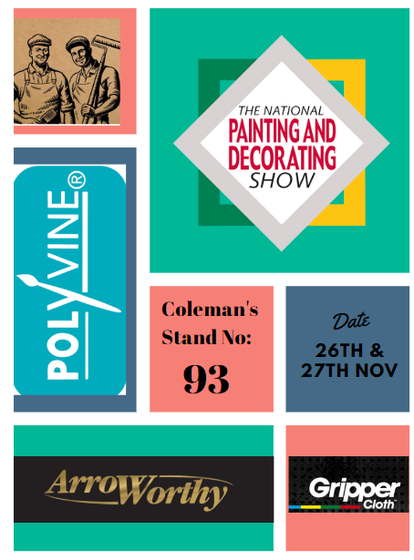 <a href="/PDShow1/">P&D Show</a> it is getting closer, sneak preview of what reps will be on our stand! <a href="/TwoFussyBlokes/">Two Fussy Blokes®</a> <a href="/Polyvine/">Polyvine Ltd</a> <a href="/Arroworthy_NY/">ArroWorthy_Official</a> <a href="/ArroWorthy_UK/">ArroWorthy_UK</a> <a href="/GripperCloth/">GripperCloth</a>  make sure you make time to visit our stand #standno93 see you all on the 26th or 27th of November #ricoharena #coventry