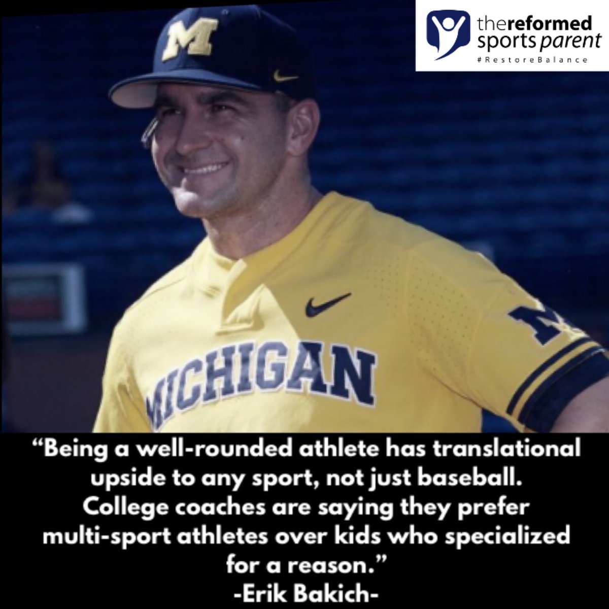 ReformedSptProj's tweet image. @ErikBakich #MultipleSports
#YouthSports 
#TheRefprmedSportsParent  #RestoreBalance