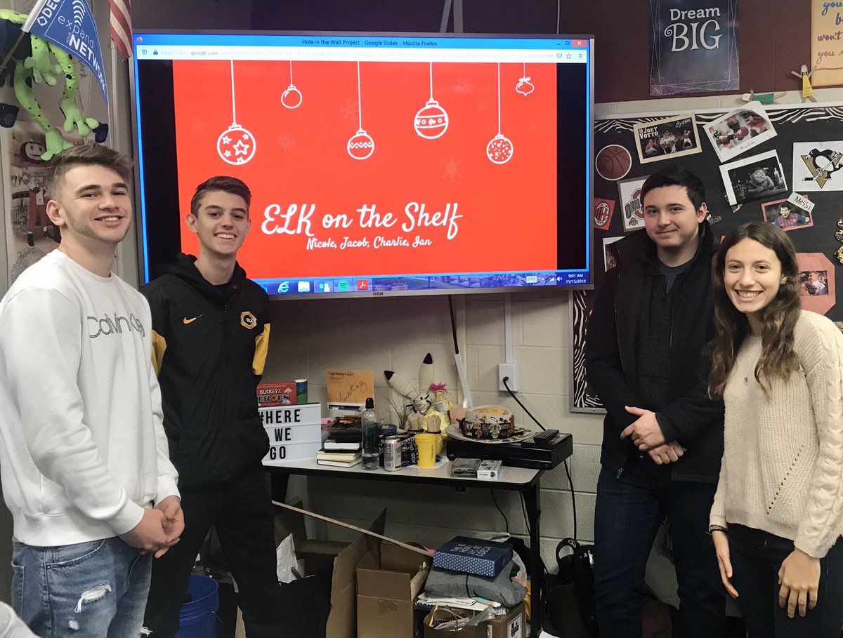 CentervilleDECA's tweet photo. Presentation Competition Day!
#SeniorMarketing #EPND
❄️Weebee’s Winter Wonderland
🎄Elk on a Shelf
❄️Frozen Ville
🎄Elf Pride
#SpiritShopPromoPlanning #ELKPride #Whichteamwillwin https://t.co/e8wAuLWjqh