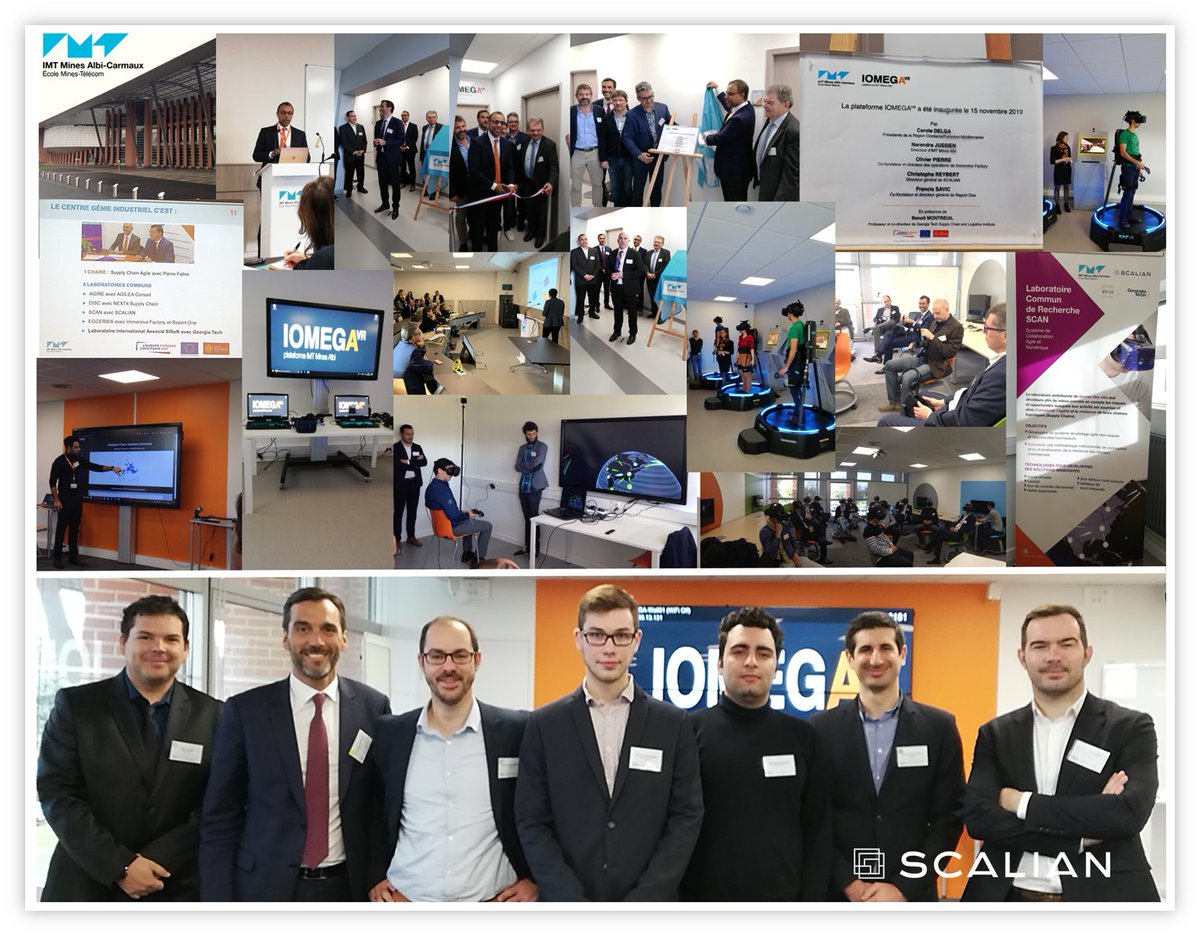 ScalianGroup's tweet photo. Proud to be part of the #VR adventure developed with @IMTMinesAlbi & to have participated in the inauguration of the #IOMEGAVR #CommonLab platform with @BenMontreuil @GeorgiaTechISyE @FBenaben and Xavier Lorca. Thank you to the #PhD student researchers present! https://t.co/EaeHZ2skgK