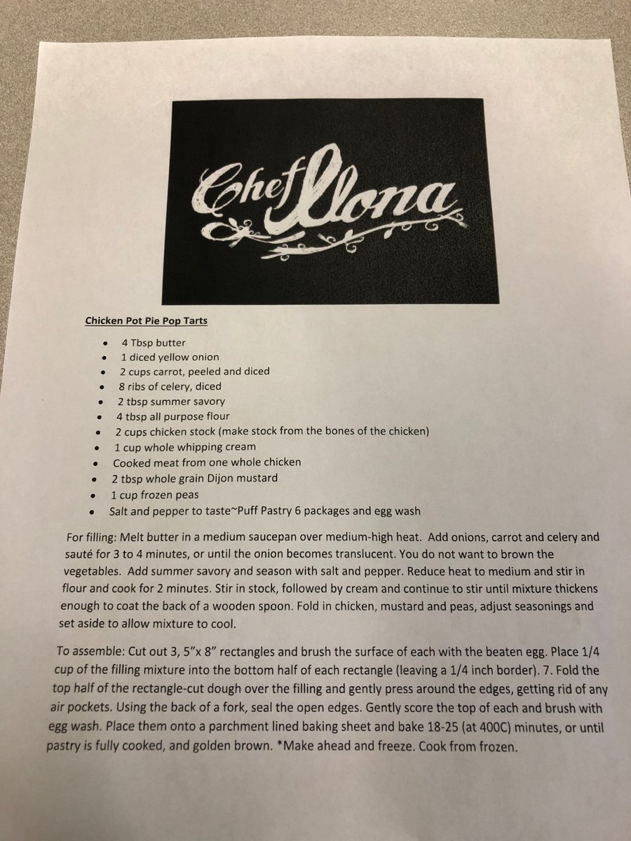 Today on Mainstreet, our food and lifestyle columnist, Chef Ilona Daniel, will drop by with a recipe that has all the goodness of a pot pie....in a pop tart. That's on 96.1 FM.
