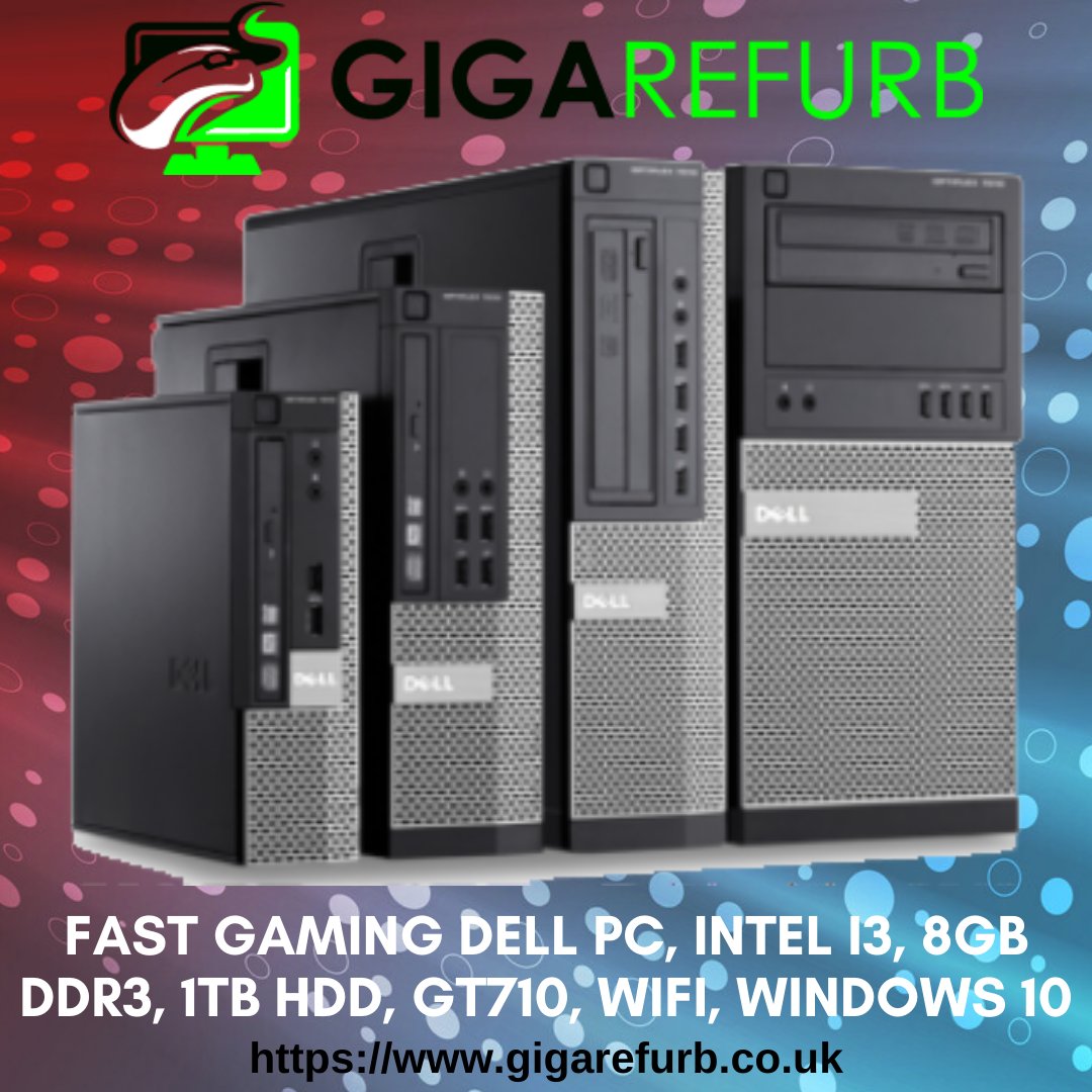 GigaRefurb's tweet photo. FAST GAMING DELL PC, INTEL I3, 8GB DDR3, 1TB HDD, GT710, WiFi, Windows 10 https://t.co/tnp3CRFqhI
.
.
#gamingpc #Monitor #monitorsystem #Computer #computergenius #computeractingup #computerwork #computeracessories #computerproblem #computers #gigarefurb #unitedkingdom https://t.co/3KAKJ39Rq2