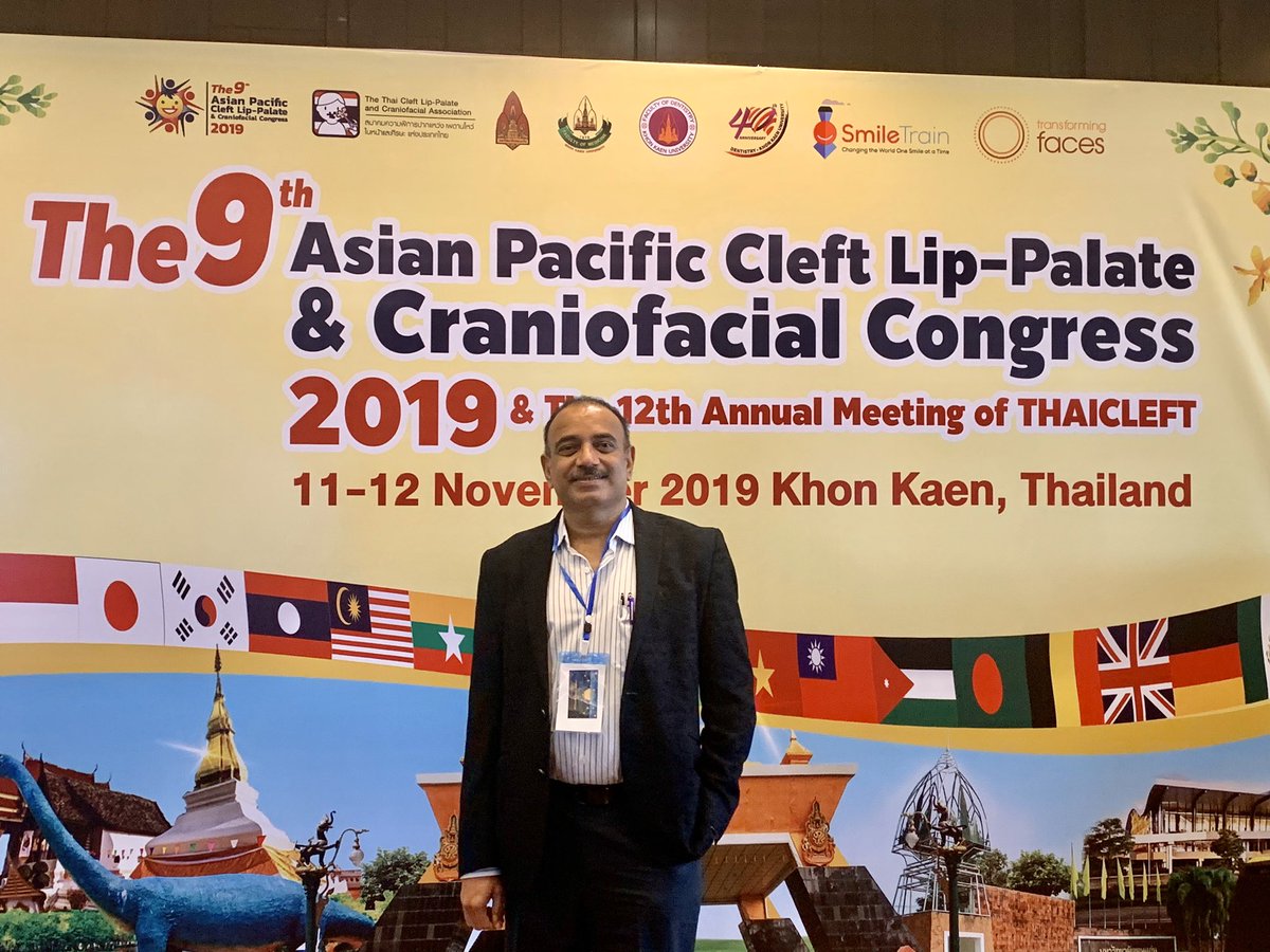 DrBembde's tweet photo. The Asia Pacific Cleft Lip-Palate and Craniofacial Deformities Congress 2019.”#APCC2019 was held at Khon Kaen, Thailand from 11th November 2019. #CleftLip, #CleftPalate #TeamBembdeHospital #freecleftsurgery under #SmileTrain #PlasticSurgeryAurangabad #CosmeticSurgeryAurangabad https://t.co/MEpK4NMQEe