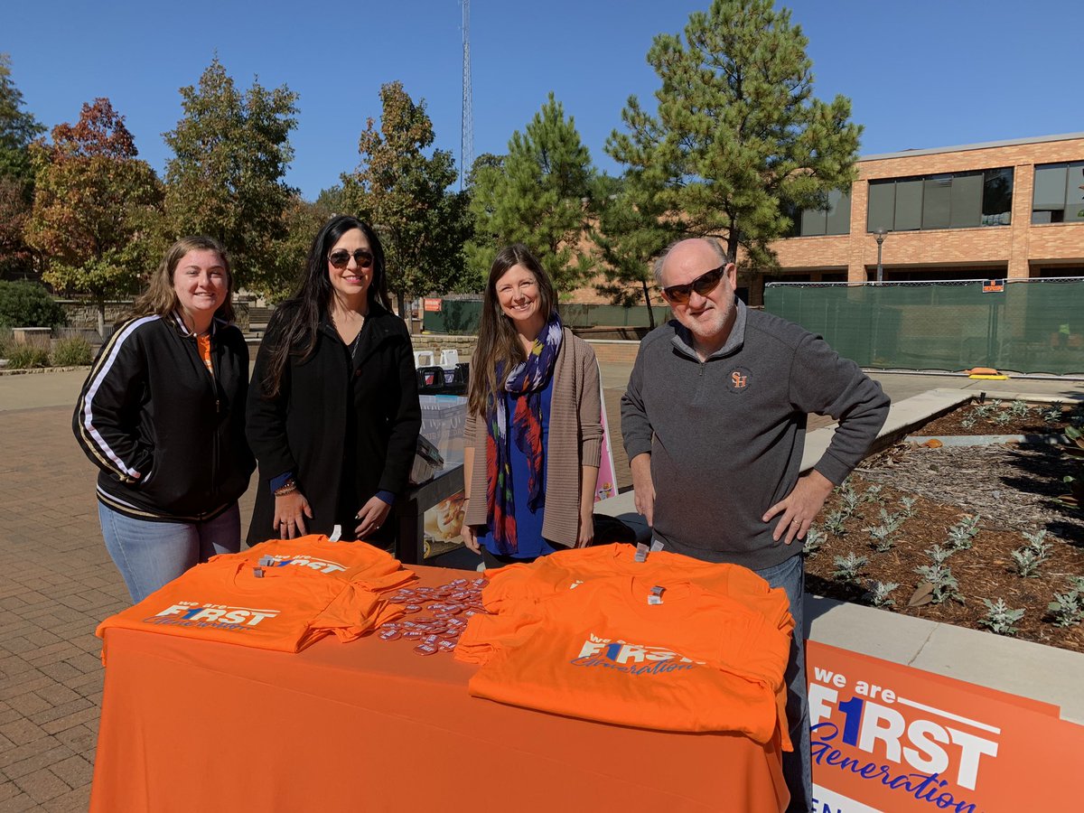 Students1st_AZ's tweet image. Get your First Gen t-shirts on the quad today!  Many thanks to @shsustuaffairs, SHSU Marketing and Communications, and the College of Science and Engineering Technology for being such First Gen Week partners.  @SamHoustonState #shsufirstgen
