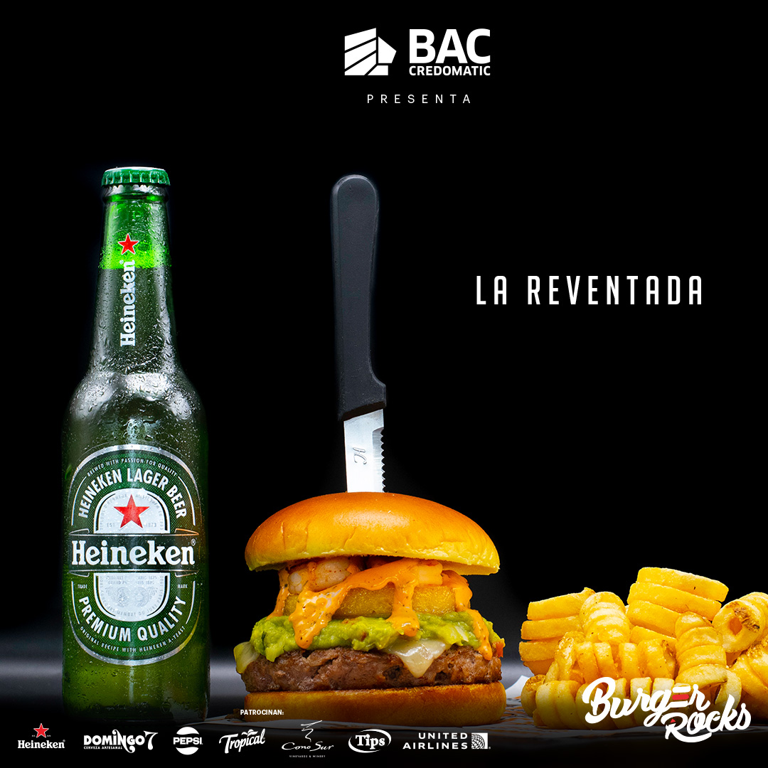 hooterscr's tweet photo. Burger Rocks 2019 🍔🤟:
La Hooters "REVENTADA":
Exquisita torta de carne de 8oz acompañada de queso suizo, piña caramelizada, guacamole, camarones y salsa remoulade.
Disfrutala con Curly Fries y Heineken por solo ¢7.990 pagando con tarjetas BAC-CREDOMATIC.
#HootersCostaRica https://t.co/3nmeTLlioV