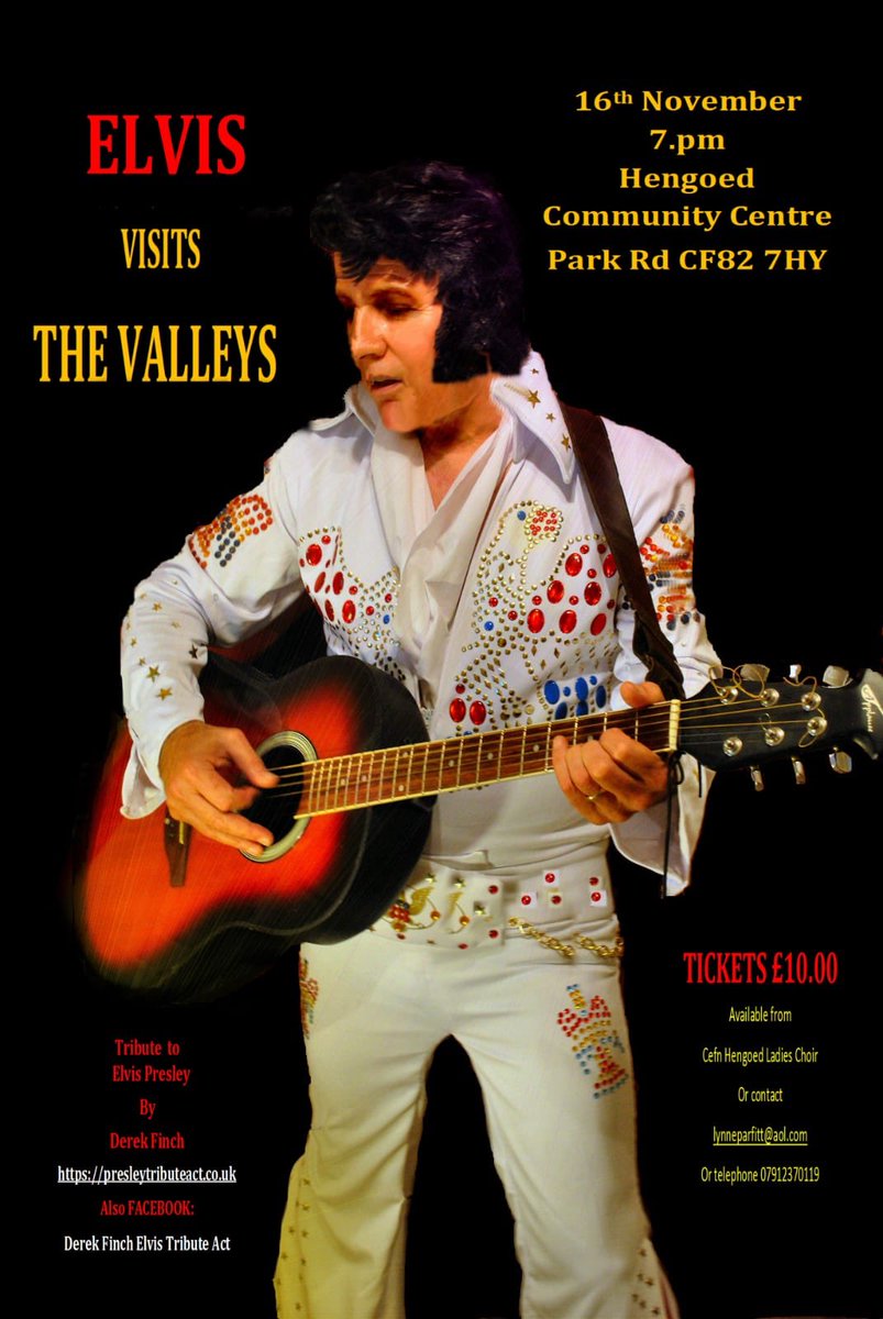 We have Elvis coming to the valleys tomorrow night to help us raise funds for our once in a lifetime trip to New York next year. There are a few tickets still available for a fab night, get in touch!