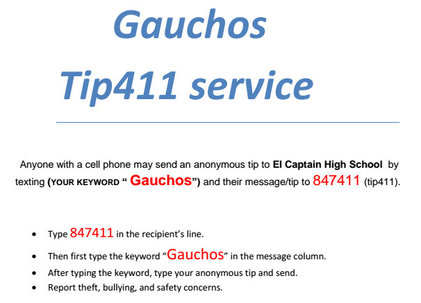 ecgauchos's tweet photo. This is also a great reminder that the Tip Line is here for the safety and health of our campus. ๐ https://t.co/sENxQxk5vq